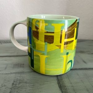 Anthropologie Lottie Monogram Mug Letter H